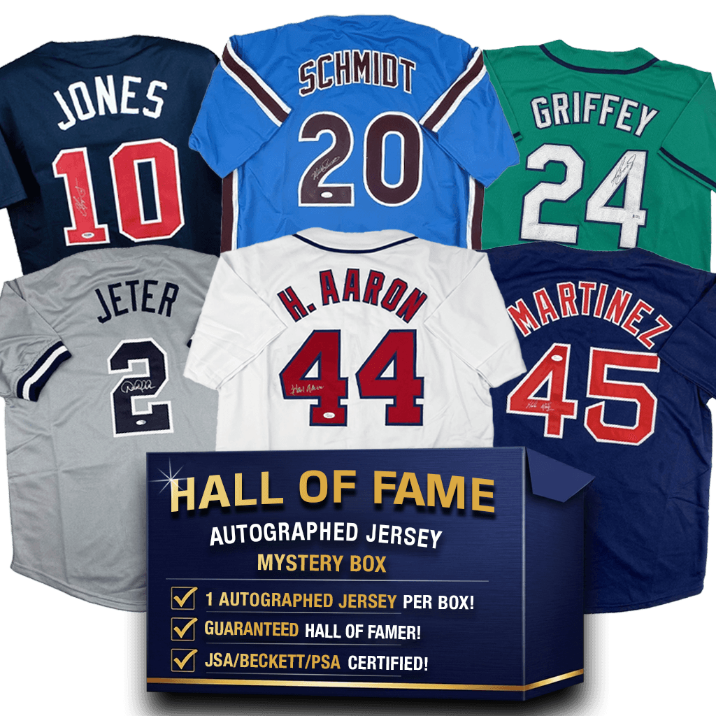 Hall of Famers Autographed/Signed Baseball Jersey Mystery Box with PSA JSA or Beckett COA