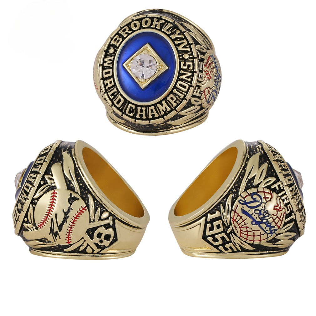 Los Angeles Dodgers World Series Championship Rings Set with Trophy – 8 Piece Collector’s Gifts