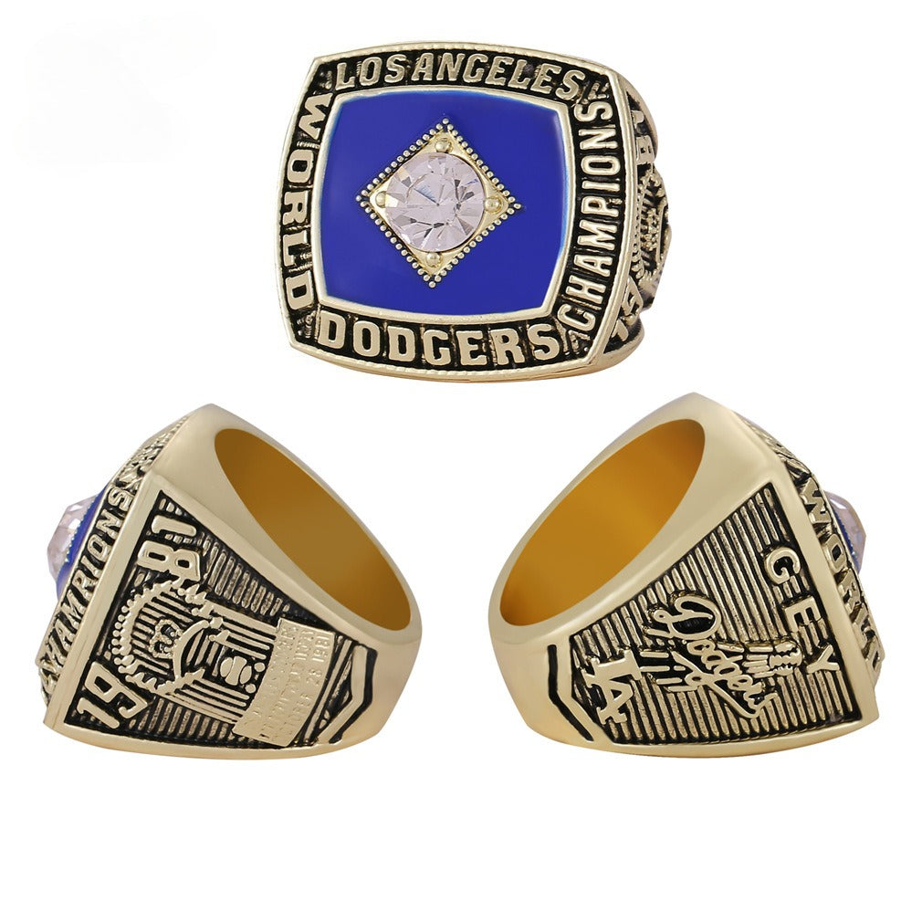 Los Angeles Dodgers World Series Championship Rings Set with Trophy – 8 Piece Collector’s Gifts