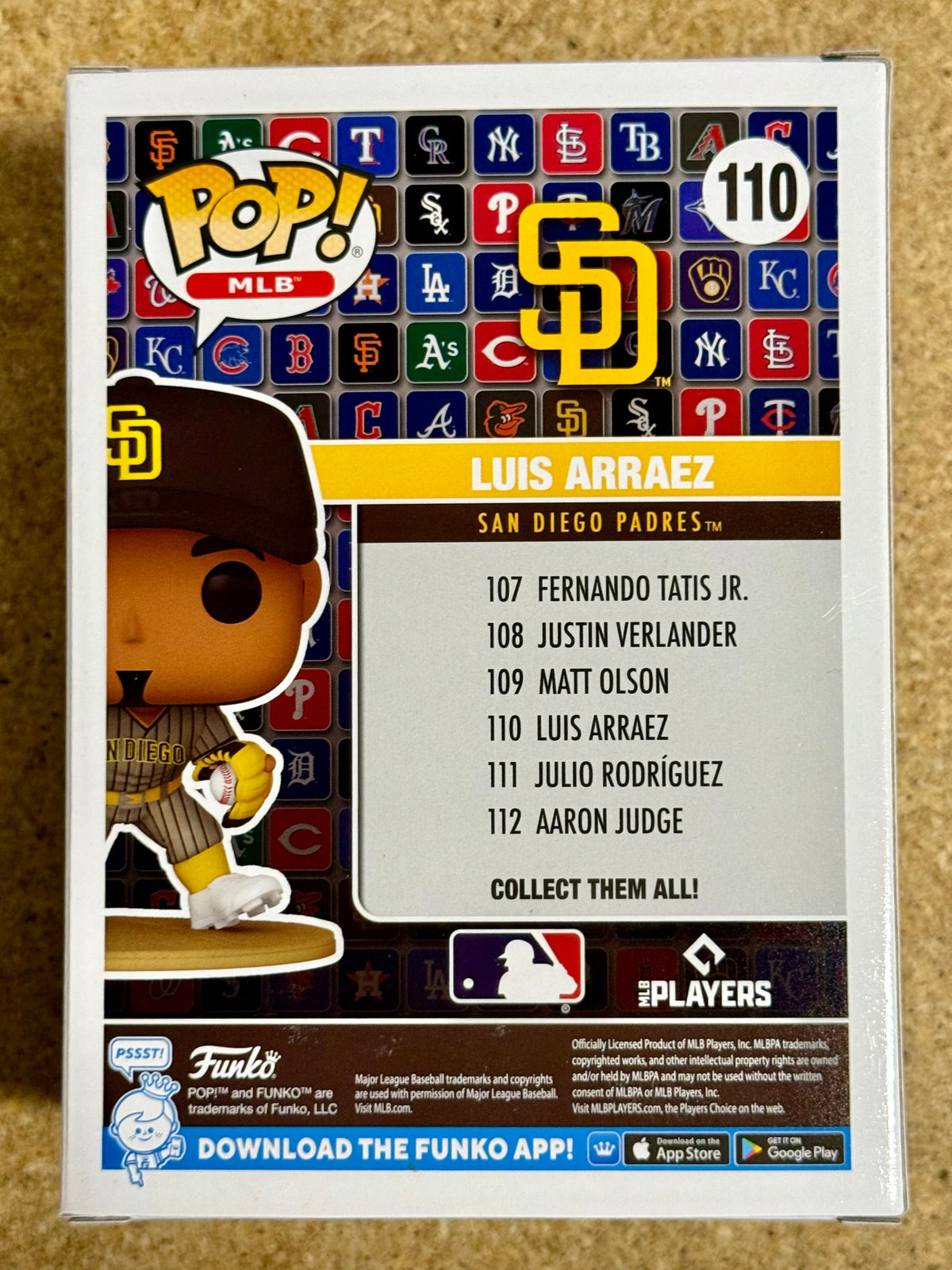 Funko Pop! MLB Luis Arraez #110 San Diego Padres 2024 Infielder