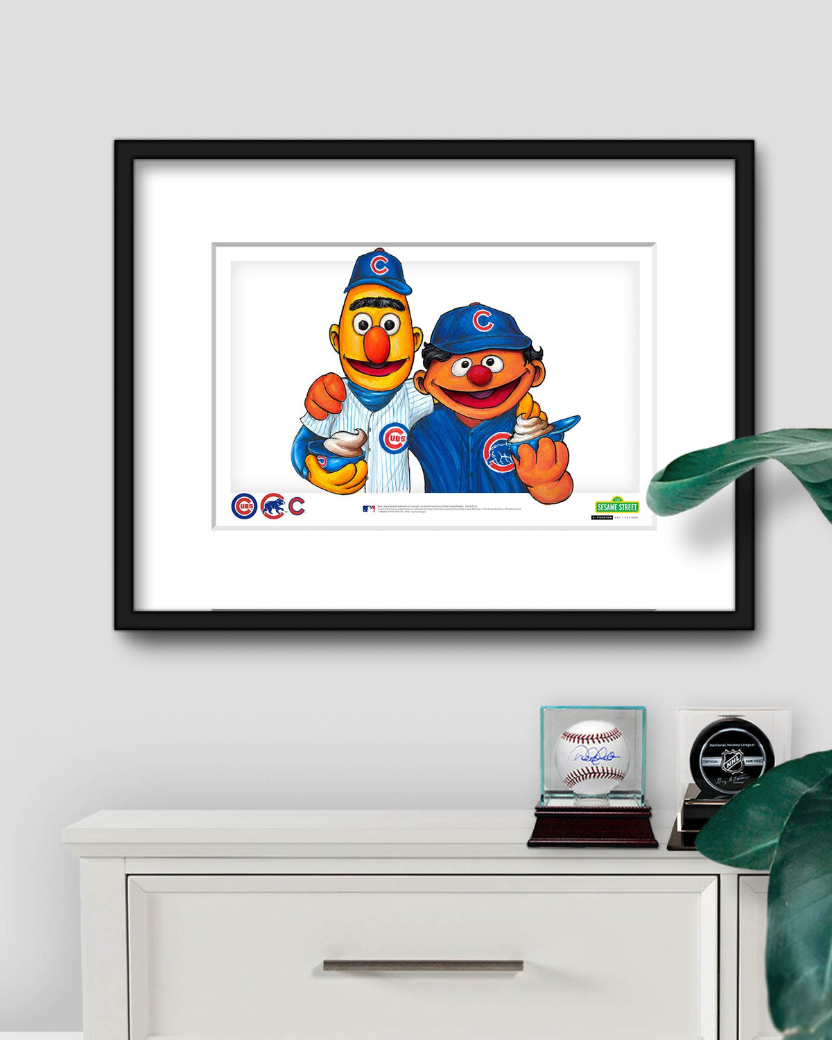 Bert and Ernie x MLB Cubs Limited Edition Art Print