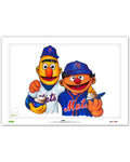 Bert and Ernie x MLB Mets Limited Edition Art Print
