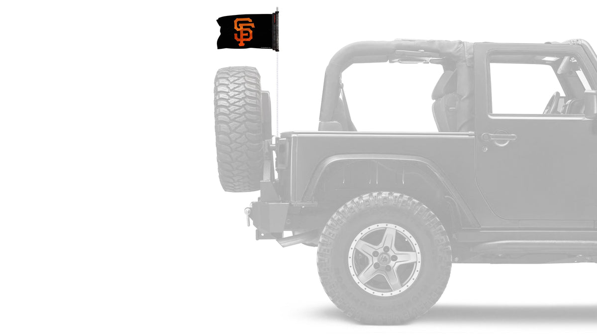 San Francisco Giants 11"x17" Forever Wave Flag for Jeep Wrangler TJ 1996-2006