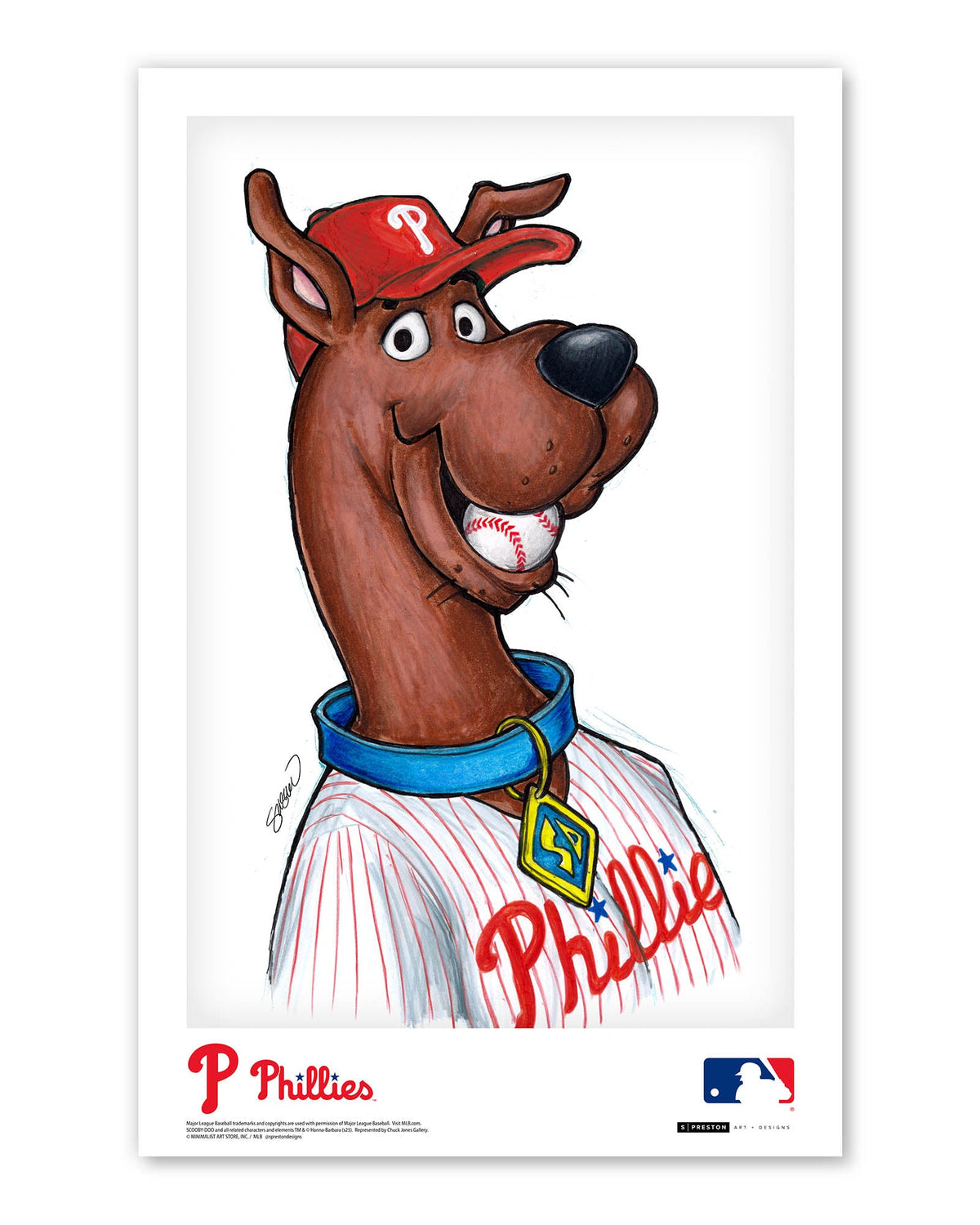 Scooby Doo x MLB Phillies Limited Edition Art Print