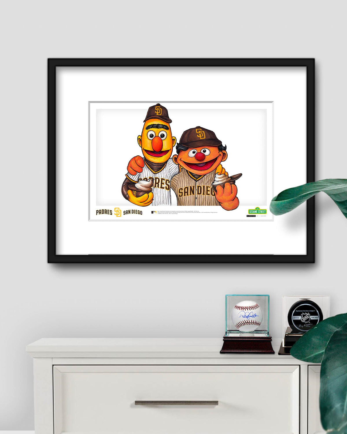 Bert and Ernie x MLB Padres Limited Edition Art Print