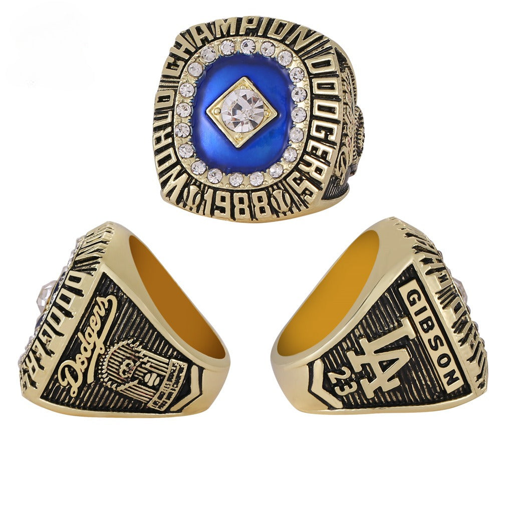 Los Angeles Dodgers World Series Championship Rings Set with Trophy – 8 Piece Collector’s Gifts