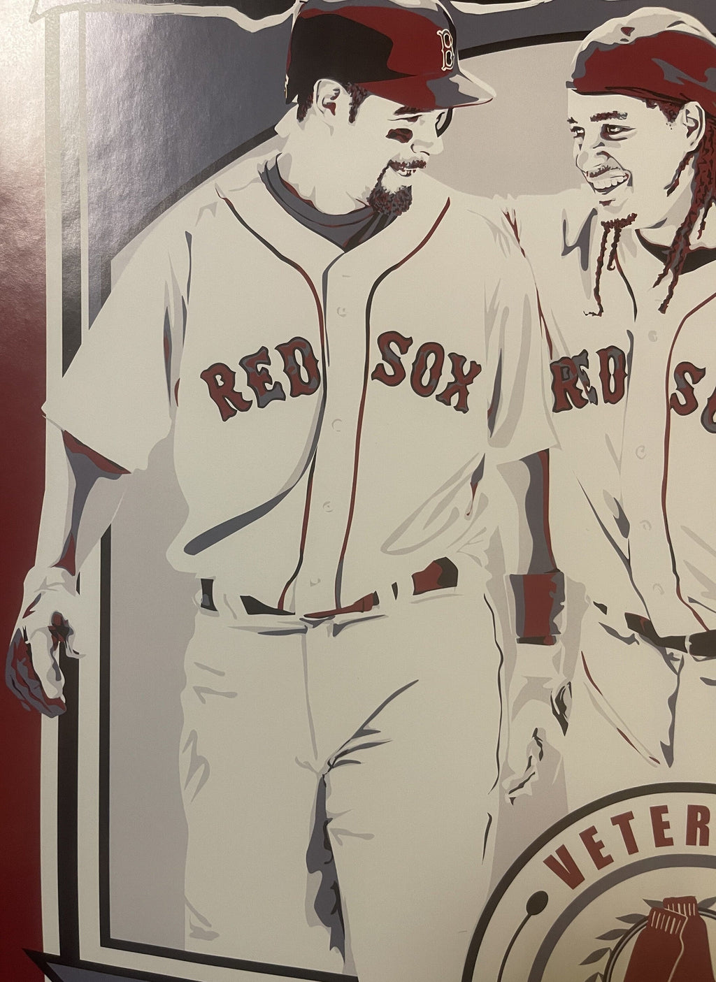 Retro MLB Boston Red Sox Dunkin Poster ⚾ Combat Tested, Lowell Ramirez Wakefield, SportsPropaganda Art by Chris Speakman