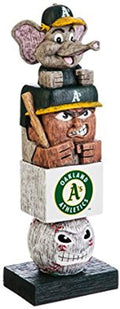 Oakland Athletics A's Tiki Totem Pole 16" Outdoor Home Garden Statue Decoration Baseball