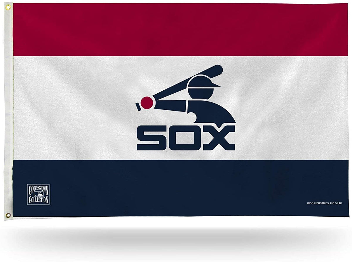 Chicago White Sox Premium 3x5 Foot Flag Banner, Metal Grommets, Indoor Outdoor, Retro Logo, Single Sided